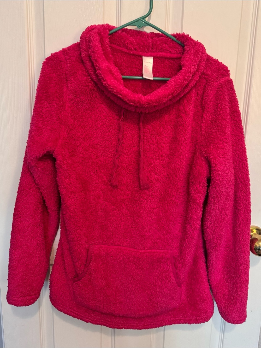 Covington Cozy Plush Funnel Neck Sweater - Hot Pink